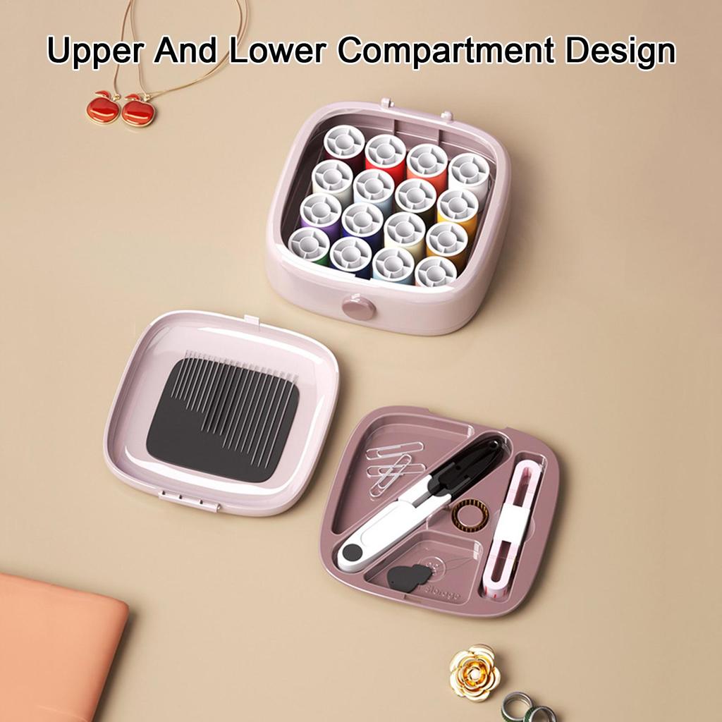 Sewing Box Magnetic Needle Thread Case Beginner Sewing Kit For Adults Student Beginners Enthusiasts Repair DIY Craft Travel Home