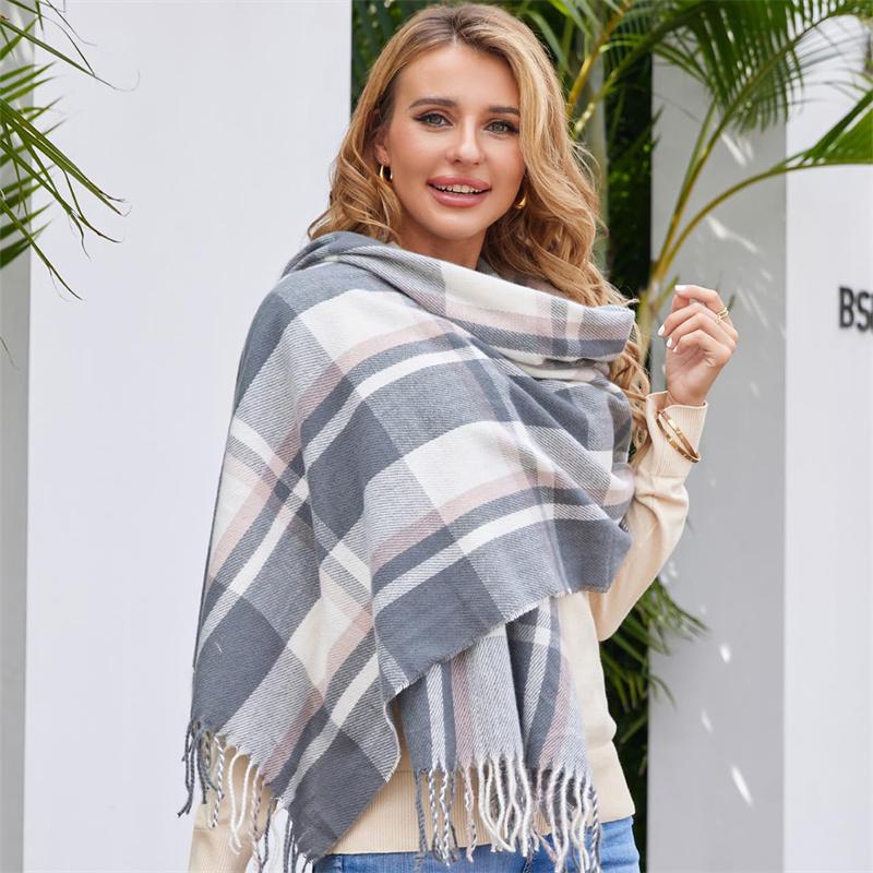 Luxury Brand Pashmina Shawl Scarf for Women Design Winter Cashmere Scarves Neckerchief Lady Warm Wrap Bufandas Echarpe Poncho
