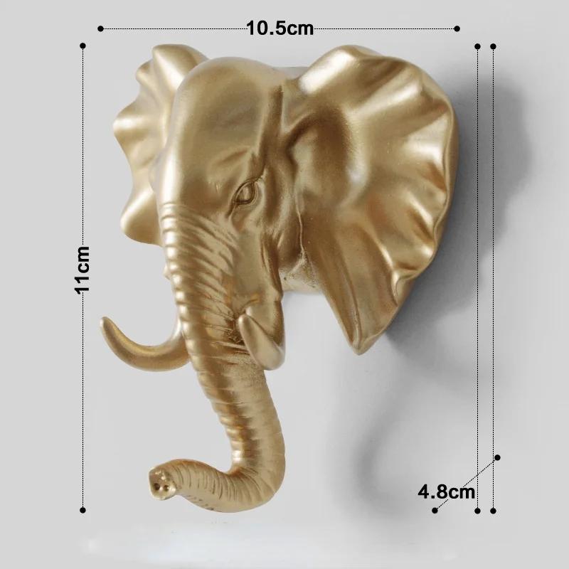 Wall Mounted Hooks Animal Head Rack Coat Caps Wall Hanger Horse Giraffe Elk Elephant Hooks Decorative Decor Bathroom Accessories