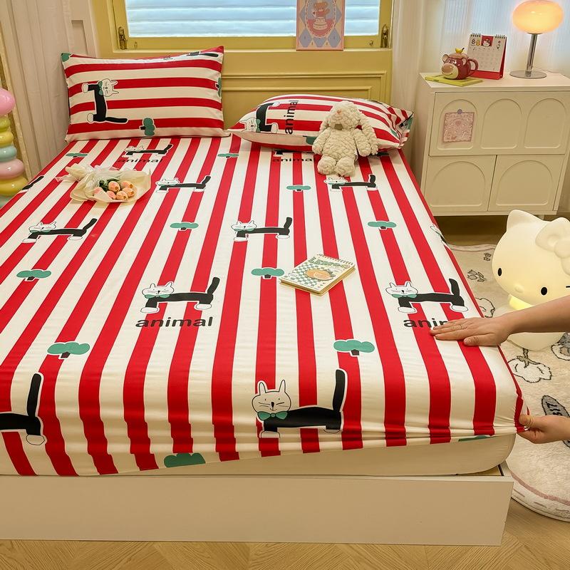2025 New 100% Cotton Bed Sheet Flower Series Printed Double Top King Sheets For Girls Boys Kids Single Queen King Size Bed Linen