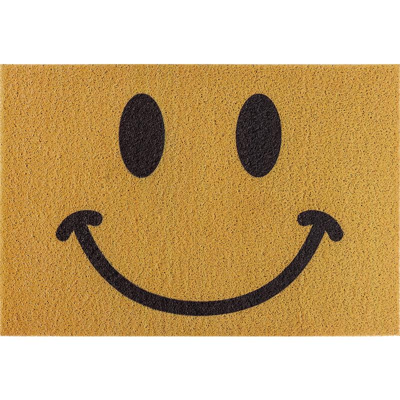 

Home Smiley Face Door Mat Carpet PVC Anti-Slip Mat Living Room Mat Custom Mat Carpet Can Be Cut Porch Hallway Entrance Door Mat 40x60cm