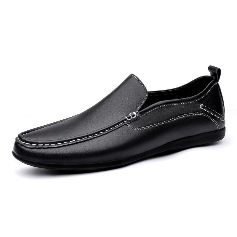 Fashion Driving Shoes Men Brand Trendy Dress Shoes Mens Loafers Split Leather Moccasins Shoes For Men Formal Retro Wedding Shoes