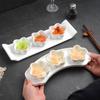Ceramic Three-Compartment Dipping & Snack Dish