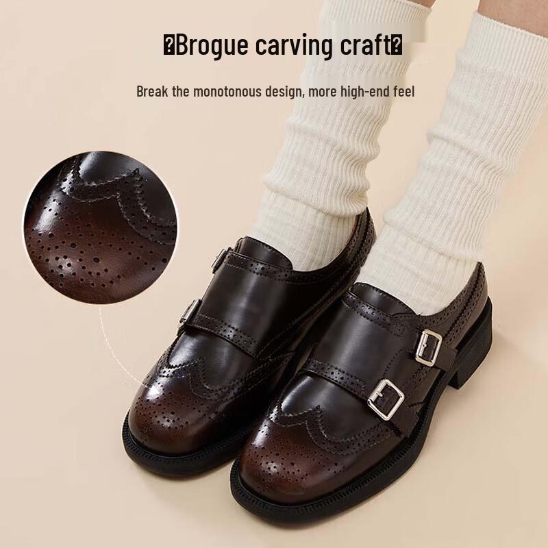 BASTO Women s Retro Chunky Heel Oxford Shoes EU 37