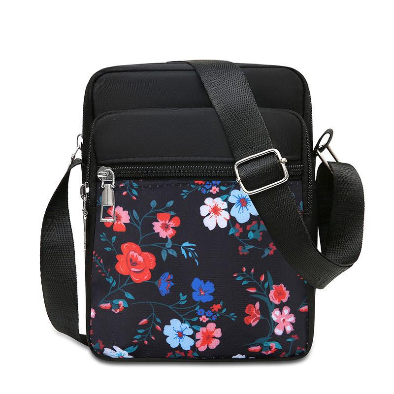 Women's Handbag Nylon Middle-aged and Elderly Single Shoulder Cloth Bag Crossbody Bag Doing Business Multi-layer Women's Bag