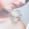 Fashion Tri-circle Scarf Women Ring Shawl Buckle Brooch Clip Jewelry Accessories