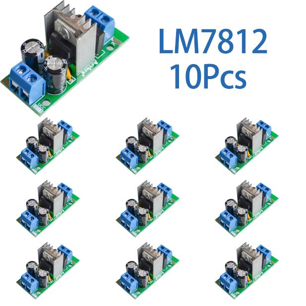 5/10/20Pcs LM7812 L7812 12V Voltage Stabilizer Module Three-Pin Regulator Rectification Filter Power Conversion Circuit Board