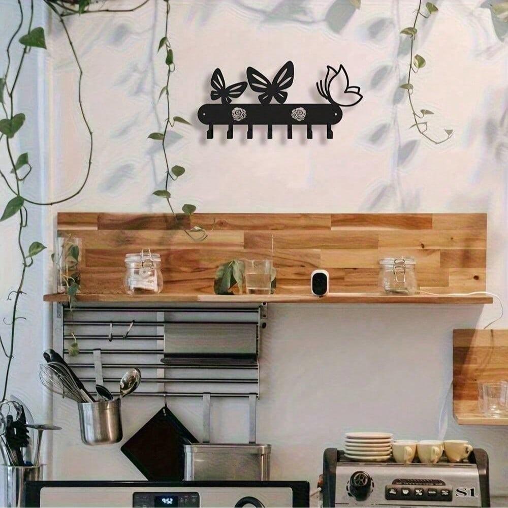 Butterfly Wall Hook Decorative Hanger for Keys Bag Clothes Storage