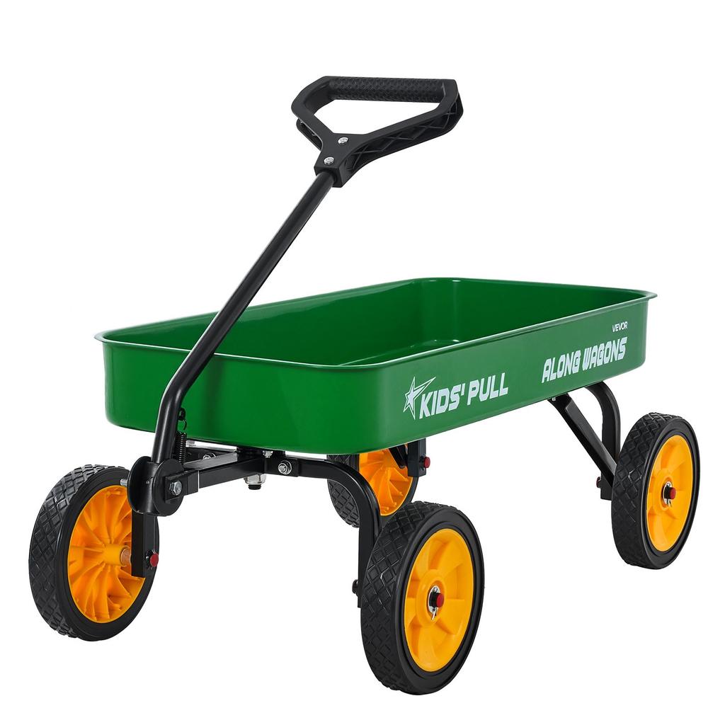 VEVOR Pull-Along Wagon for Kids, 101 Cm Toddler Wagons, Supports Up To 80kg, All-Terrain Wagons with Handle