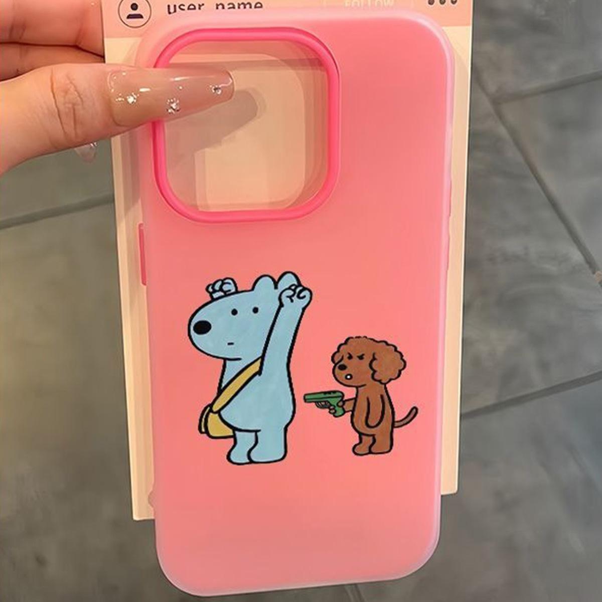 

Jelly 2-in-1 Phone Case Hollow for Apple Light Luxury Premium 3-in-1 Anti-fall Phone Case Cartoon Fashion Simple For iPhone 17PROMAX