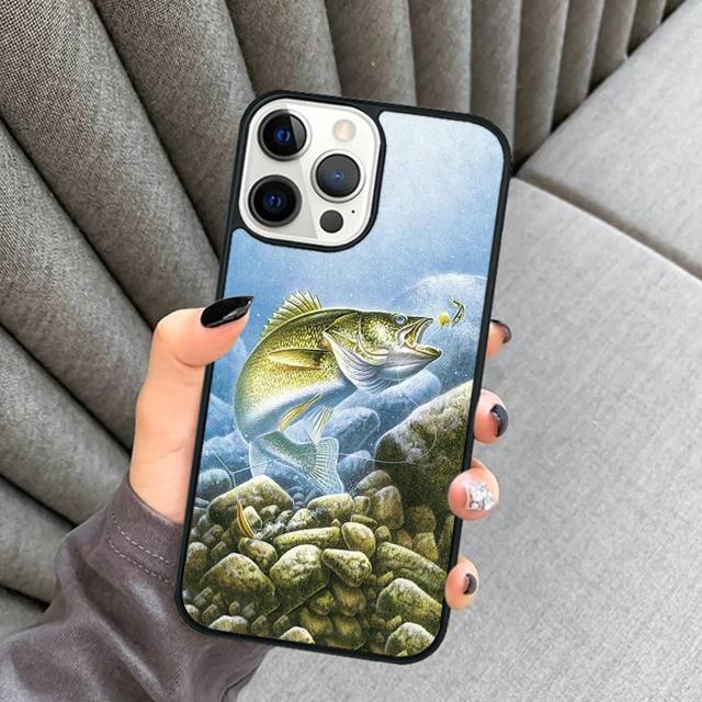 Fishing Trout Sea Fish Phone Case For iPhone 17 Air 16 15 14 plus 12 13 Pro max Soft Bumper Shell Cover coque