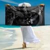 Personalized Sniper Skull Artwork Beach Towel Microfiber Beach Towel Thin Absorbent for Beach Swimming Yoga Bath Sports. 091072