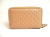 Authentic GUCCI Micro Guccissima Beige Leather Round Zip Coin Purse #a375   Refurbished