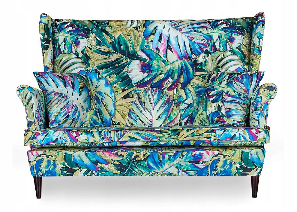 Ari Print Wingback Sofa Set, Armchairs, Pouffes, Family Furniture Set