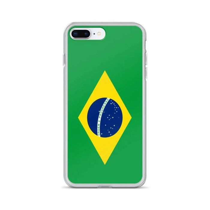 Coque Télephone Drapeau Brésil - iPhone 8 Plus