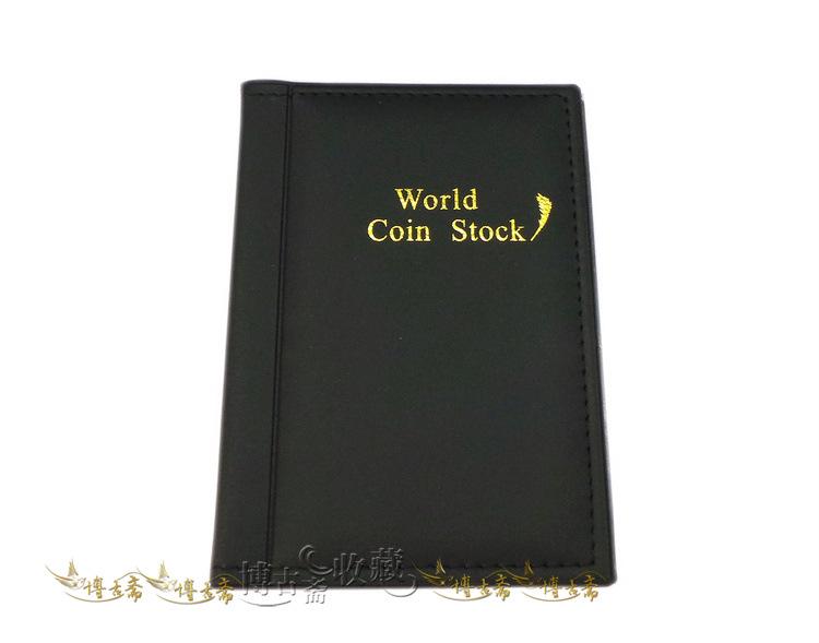 PU Leather Coin Collection Album - 120 Slot Slip-in Commemorative & Medium Grid Design