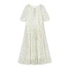 Xiangying Women's French Floral Resort Midi Dress