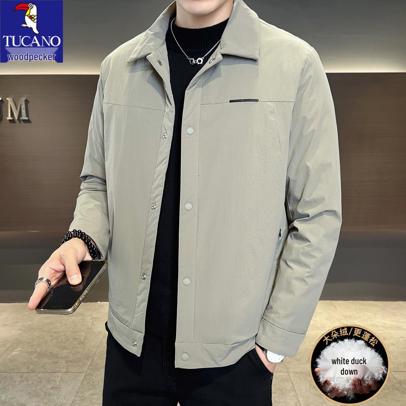 

Woodpecker Men s Lightweight Winter Down Jacket - Casual, Thick, Warm, High-End Outerwear XL [135-150]