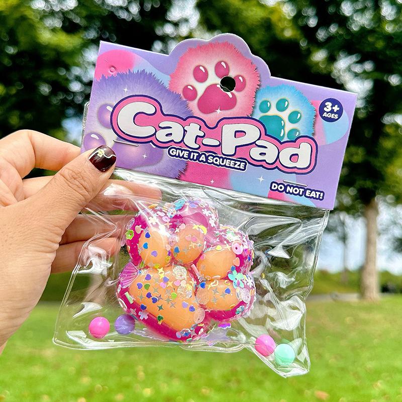 Dekompresní hračky s kočičí tlapkou, kawaii kreslené antistresové hračky na odbourání stresu