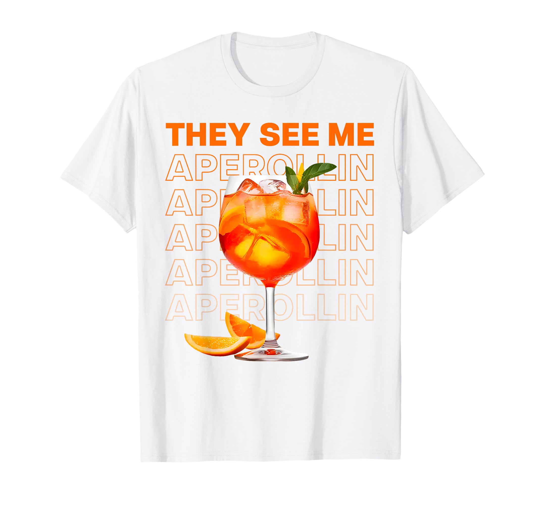 

THEY SEE ME X Feeling Spritzy Front APEROLLIN Typography. T-shirt чорний