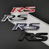 3d Metal RS Sticker Letters Logo Car Front Grille Rear Trunk Emblem Badge For Car Sport RS Sticker Acceessories