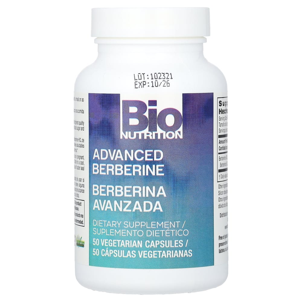BioNutrition Advanced Berberine Veggie Capsules 50 Count