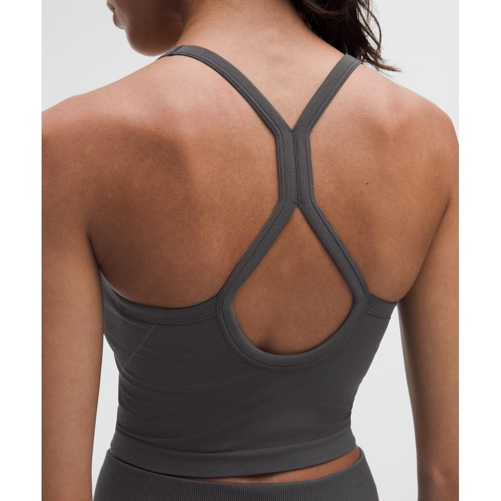 Lululemon Get Low CrossBaCk Training Tank Top  Light Support  B C Cup BlaCk Graphite Grey