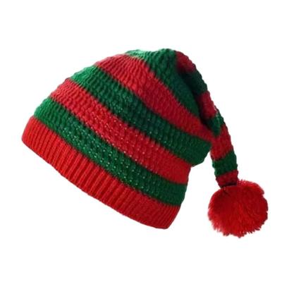 Winter Knitted Christmas Hat Pom Pom Ball Soft Beanie Santa Caps New Year Party Wool New Year Decorations for Women Men