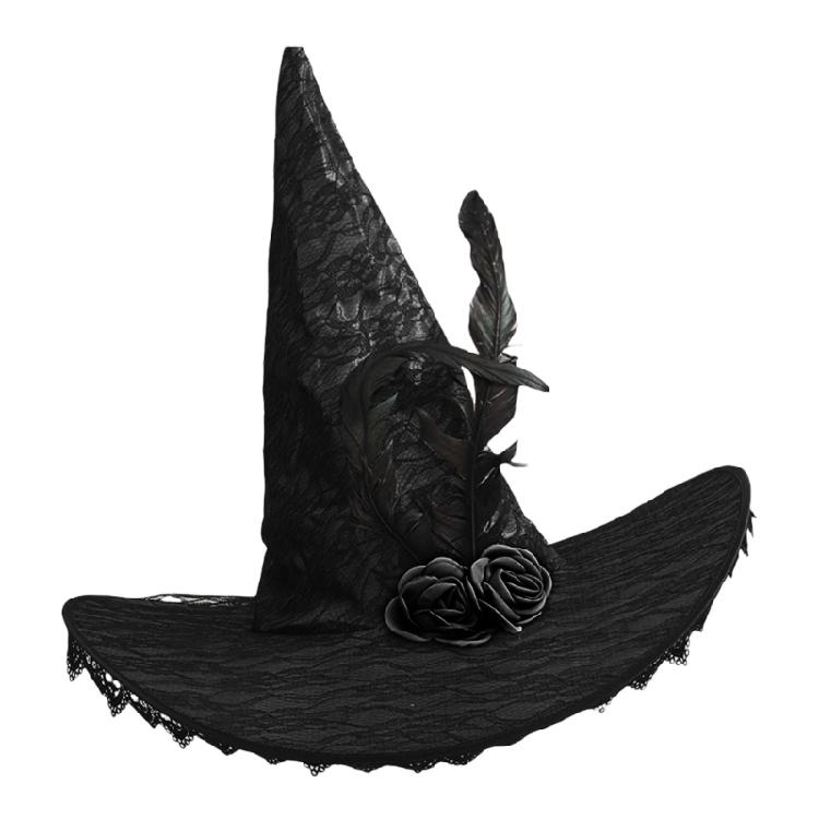 Soft Fashionable Hat Gothicism Witch Costume Hat Outdoor Activity Hat for Female Theme Party Headwear
