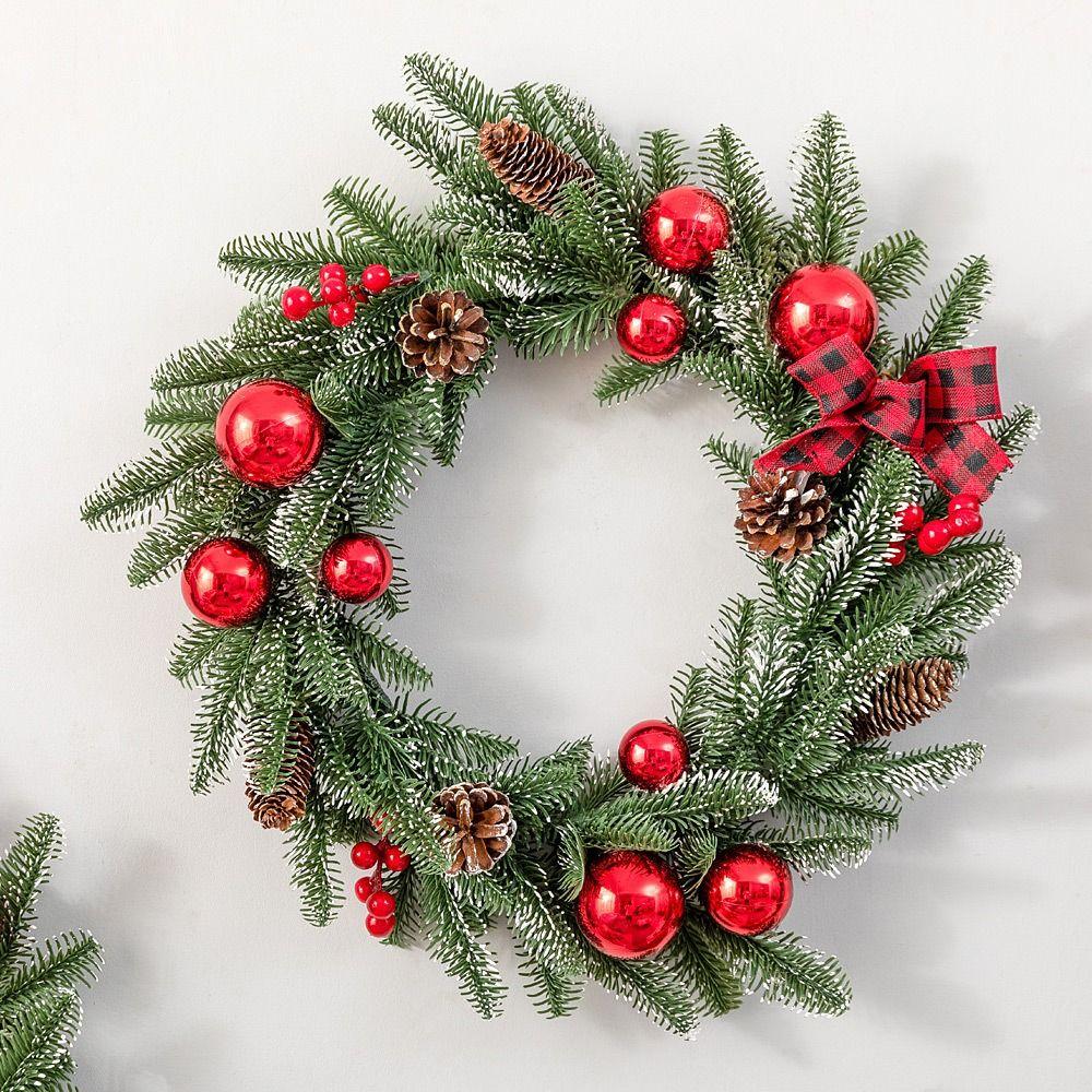 Pinecones Xmas Tree Garland DIY Window Hanging Decor Pendant Wall Hanging Floral Wreath  Window