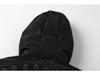 CrossTrapstar Men's Hooded Winter Jacket with Back Embroidery - American Street Loose Fit Hip Hop Style Cotton Coat