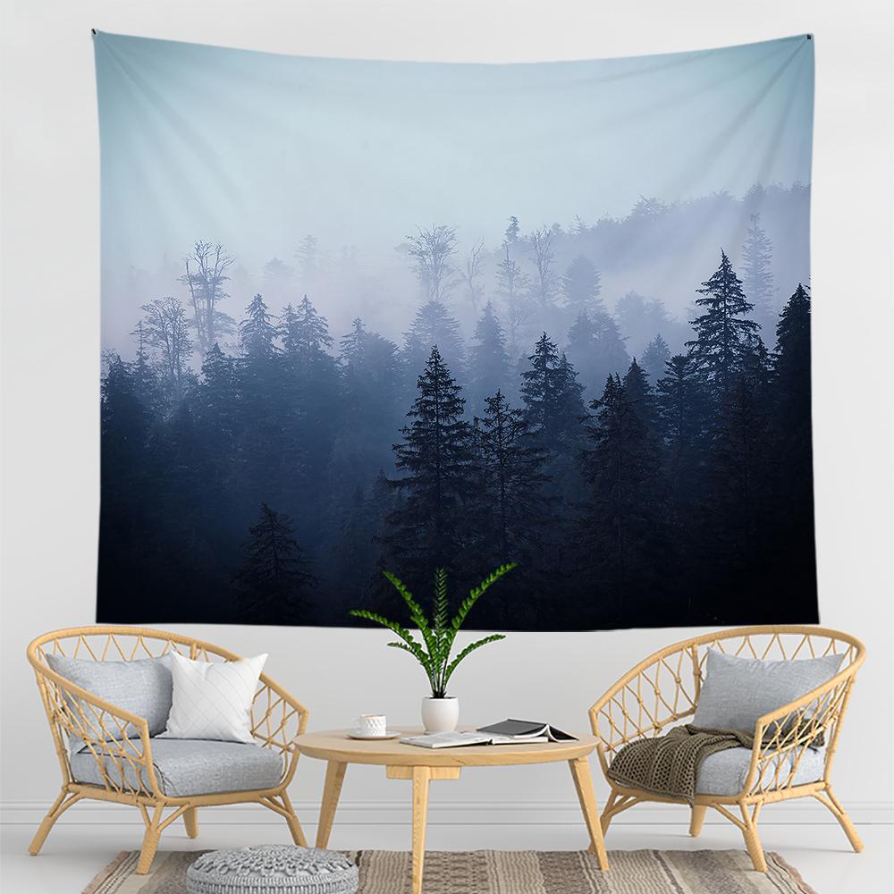 Mountain Psychedelic Tapestry Forest Wall Hanging Bohemian Witchcraft Dorm Decor