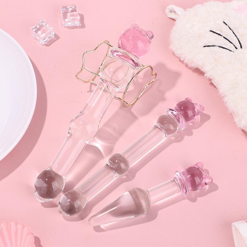 Glass Crystal Butt Plug & Massage Stick for Couples