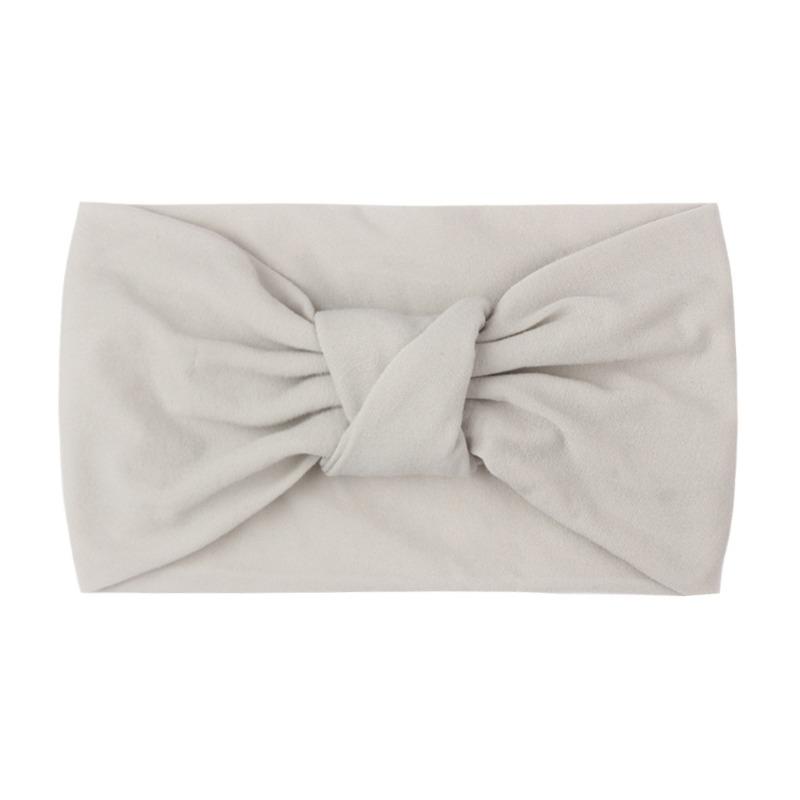 Summer Children's Headgear Baby Solid Color Nylon Knotted Wide Edge Headband Soft Double Knotted Headband
