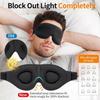 Sleep Mask for Back and Side Sleeper, Block Out Light, Luxury Sleeping Eye Mask of 3D Night Blindfold, Zero Pressure Breathable Travel Eye Cover Blac