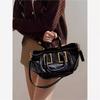 2025 Niche New Oil Wax Leather Retro Handbag Premium Texture PU Leather Versatile Shoulder Messenger Bag Underarm Bag