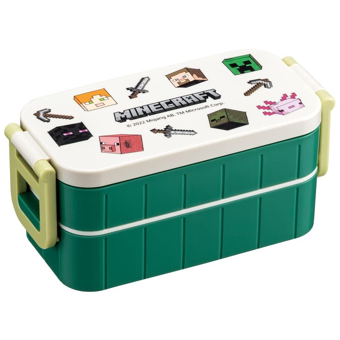 Skater Bento Box 2-Tier 600ml Women Antibacterial Lunch Made Japan Minecraft Explorer More Boys YZW3AG-A