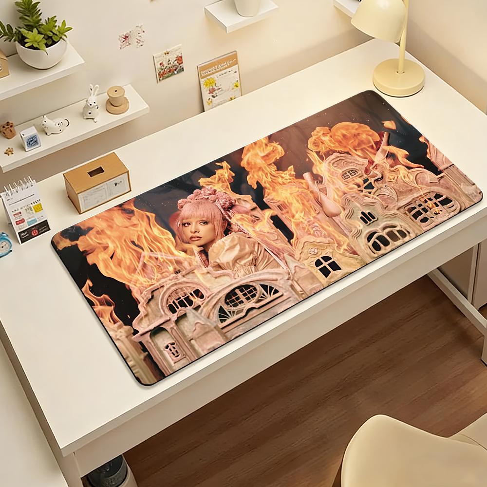 Desk Mat Large Gaming Mouse Pad Antislip Stitched Edges Fantasy Art Print Nonslip Desk Pad for Home Office Gaming Setup