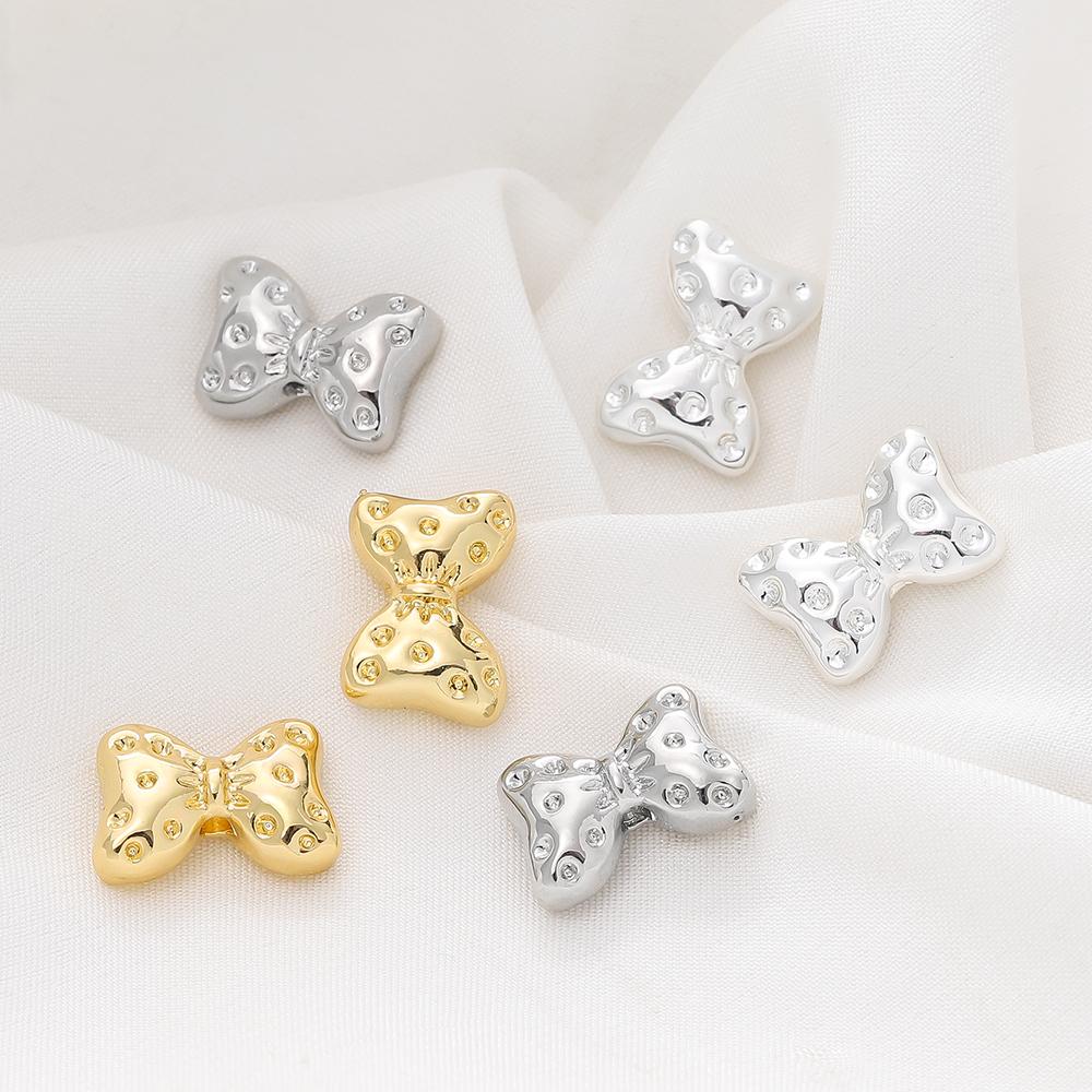 2/20Pcs/Pack 14/18K Gold Color Plated Metal Copper 4 Styles Spacer Beads For DIY Handmade Bracelet Jewelry Making Accessories