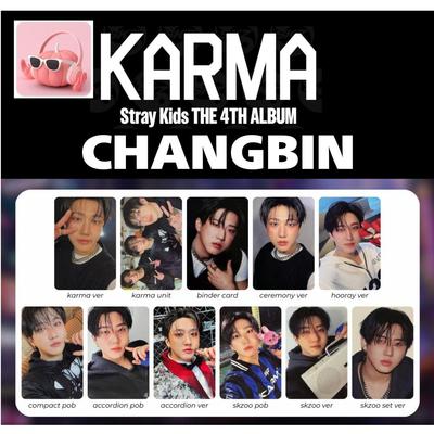 Stray Kids CHANGBIN KARMA ÁLBUM CARTÃO FOTOGRÁFICO OFICIAL