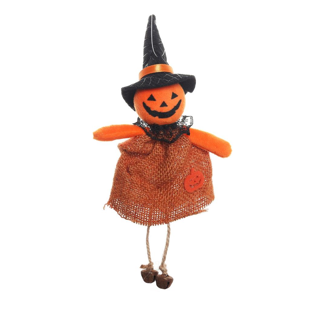 A Set Of 4 Halloween Decoration Dolls Halloween Pumpkins Ghosts And Witches Party Doll Pendants Venue Decoration