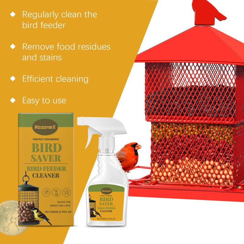 Professional Bird Feeder Cleaner Solution Gentle Odor Removal for Cleaning Bird Baths in Home Gardens