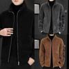 Winter Men's Stand Up Collar Fleece Jacket Fashion Jacket