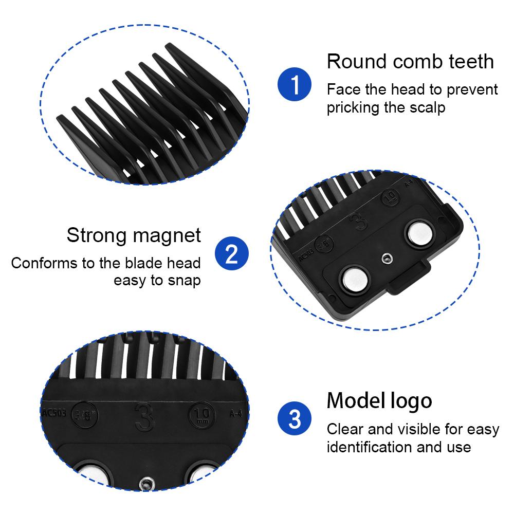 Hair Clipper Magnet Limit Guide Comb for Trimmer Universal Cutting Guide Comb Haircut Tool Professional H Limit comb storage box