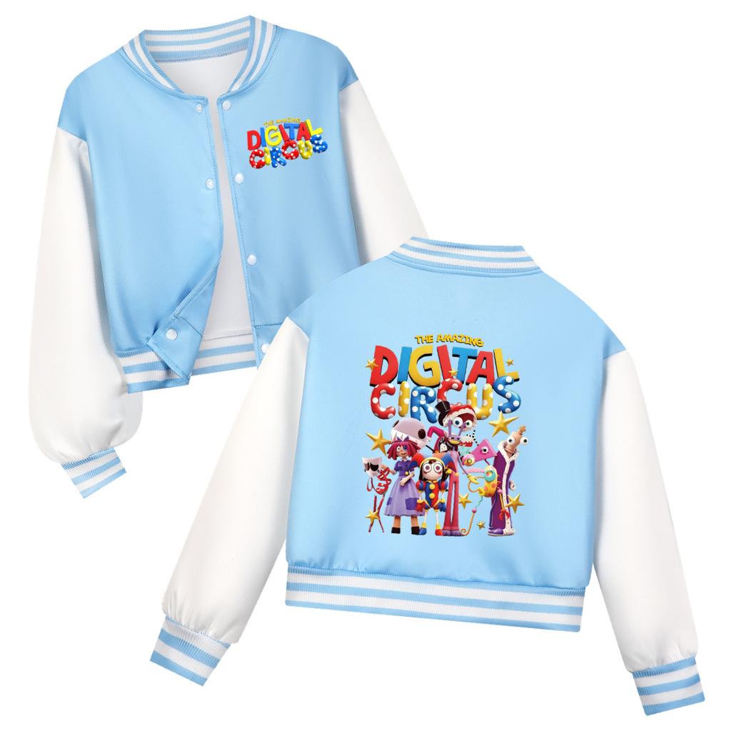 Merch Circo Digitale Uniforme da Baseball Giacca Bomber Autunnale Streetwear Harajuku Tuta Casual Cappotti di Marca Hip Hop