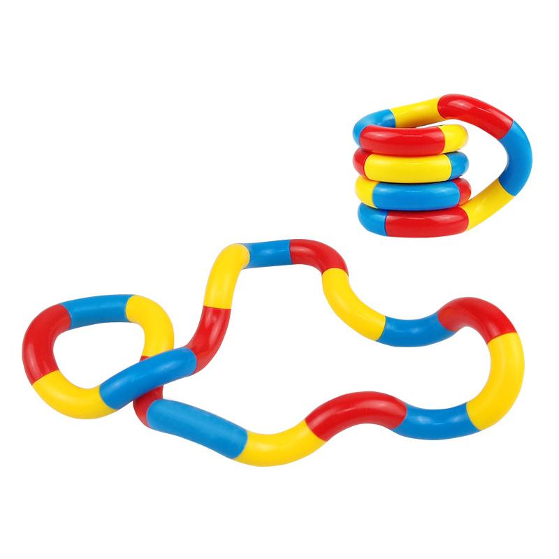 Giocattoli Fidget Silenziosi e Tortili, da Spremere, Torcere e Far Girare, Giocattolo Sensoriale Multicolore per Bambini, Giocattoli per Alleviare lo Stress e Strumenti Educativi