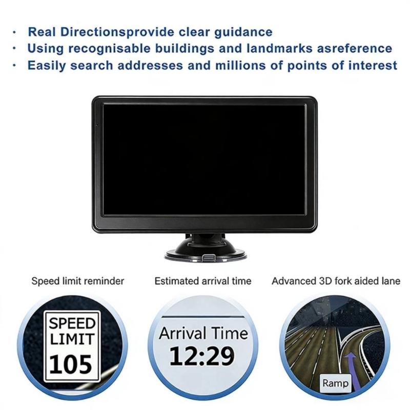 7inch GPSs Navigation For Car And Truck With Life North US Maps Updates And Card Slot