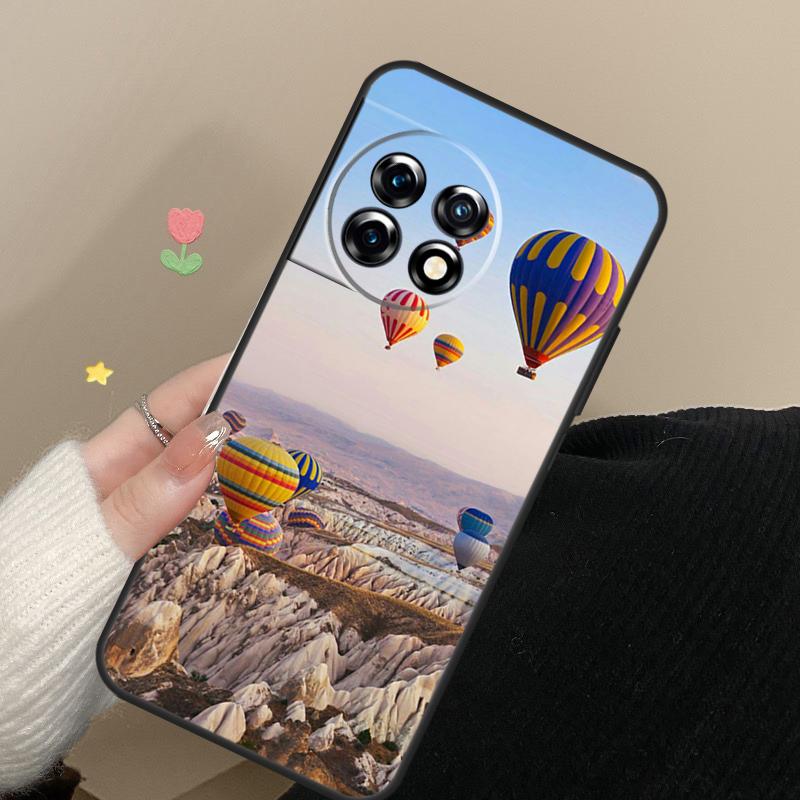 Hot Air Balloon Travel Mountain Cover For OnePlus 12 13 11 12R 13R 9 10 Pro 8T 9RT 10T 10R Nord CE 4 2 3 Lite N20 N30 Case