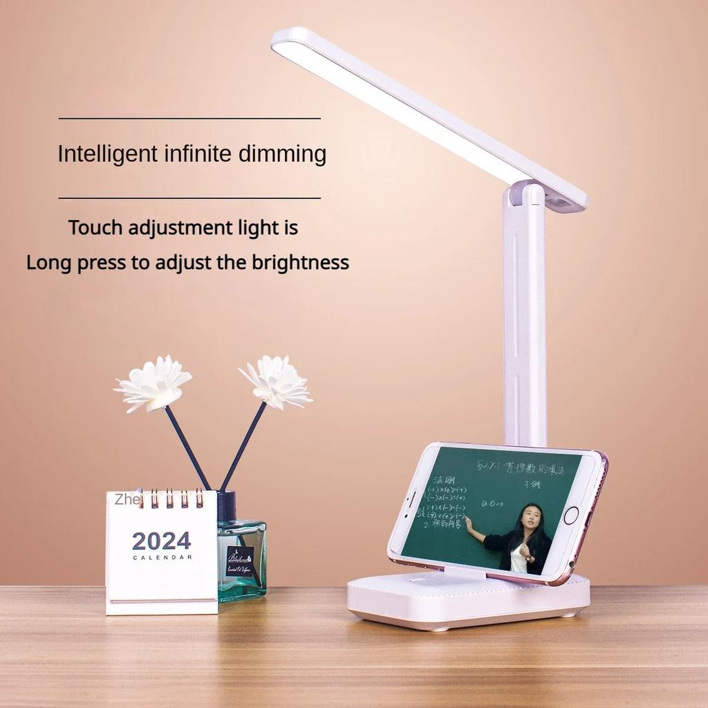 Rechargeable Folding Desk Lamp Eye Protection Touch Dimmable LED Light Bedroom Reading USB Rechargeable Desk Lamp