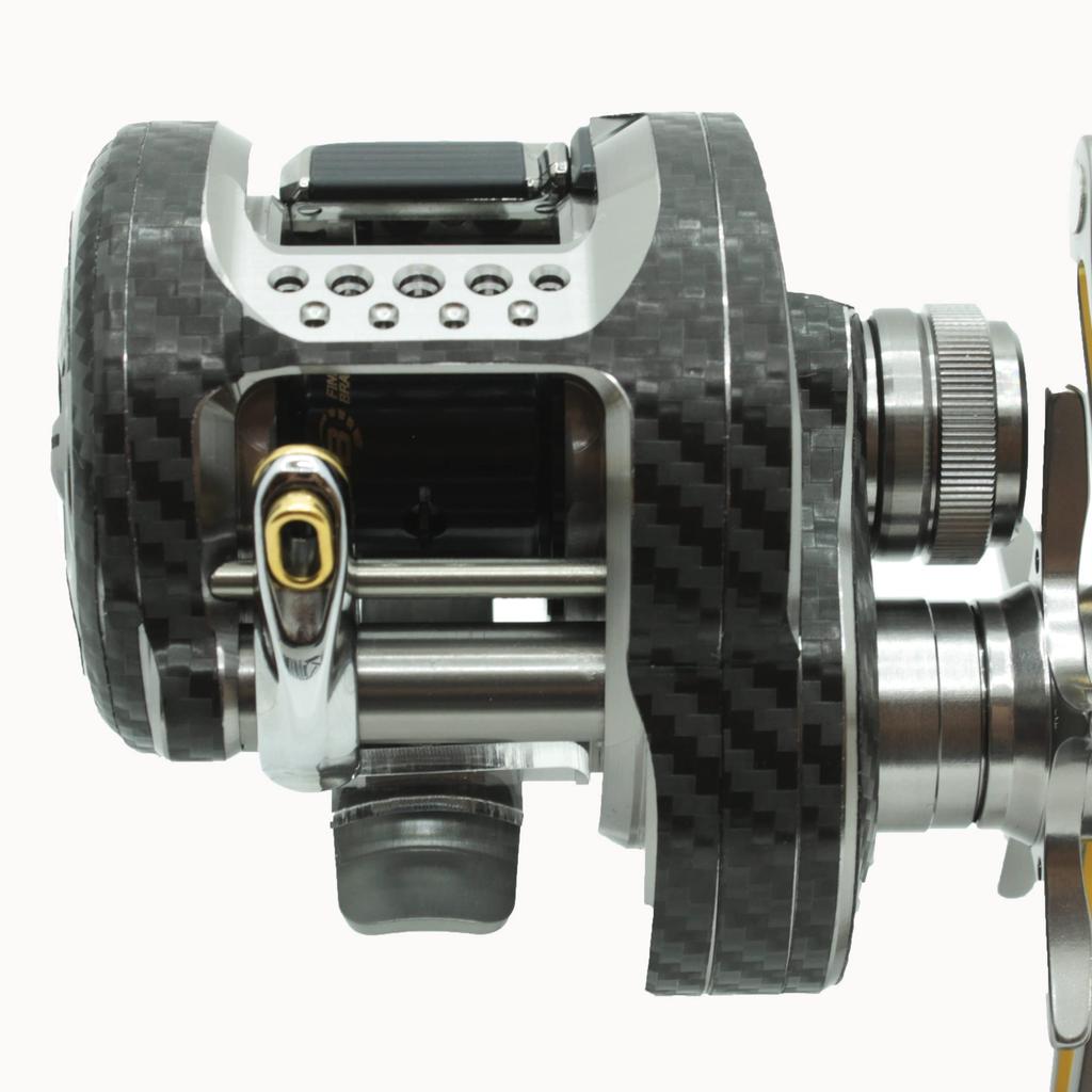CUSTOM YOROI Custom Decal for 23 Calcutta Conquest BFS Baitcasting Reel SEAT.JP (Black, Left-Handed)
